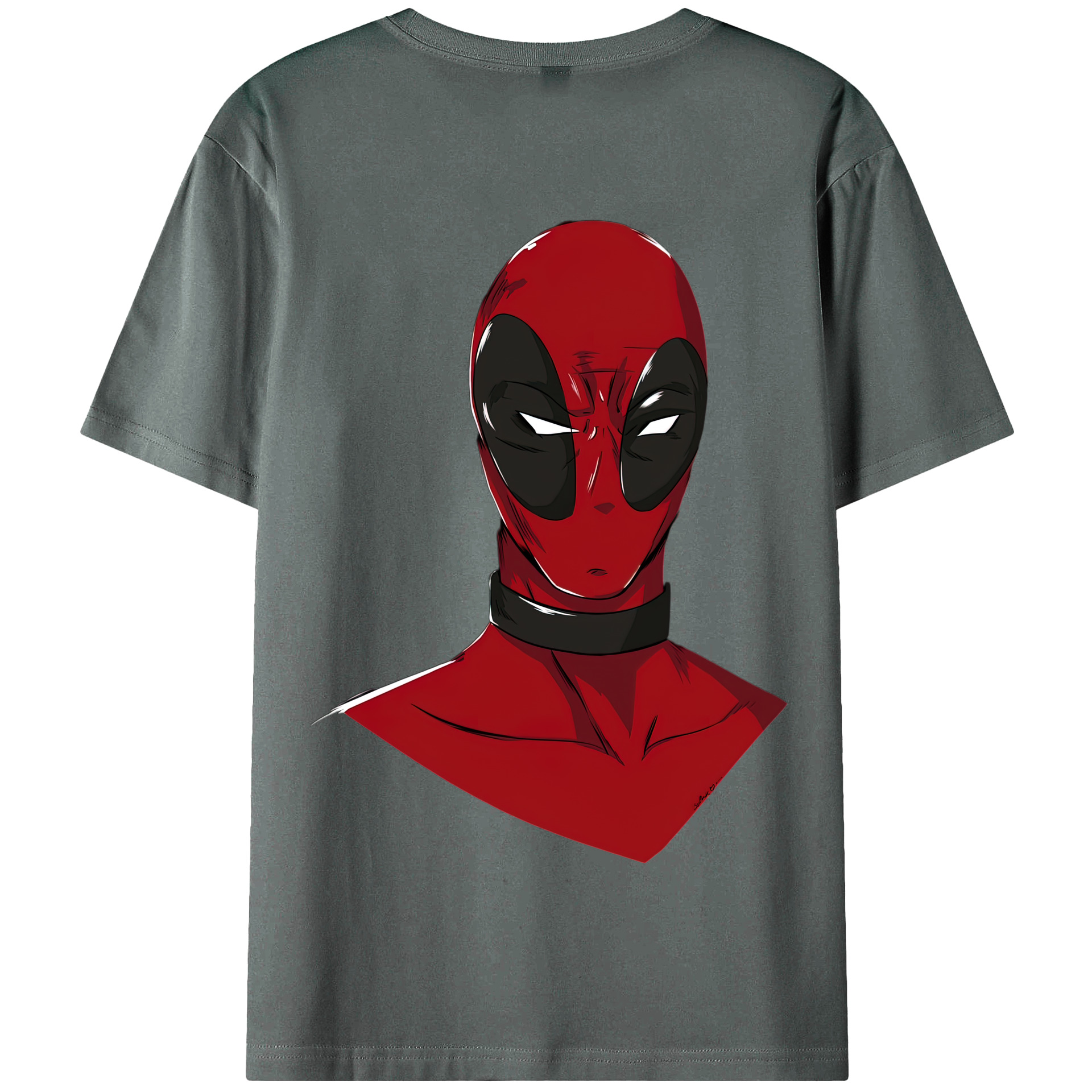 （画像用） Deadpool デッドプール 綿100％半袖Tシャツ（背面プリント）